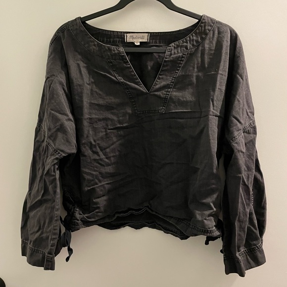 Madewell Denim Side Lace Top - Picture 4 of 8